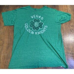 Vegas Golden Knights St. Patrick's Day Lucky Fanatics Mens Shirt Sz Large Green